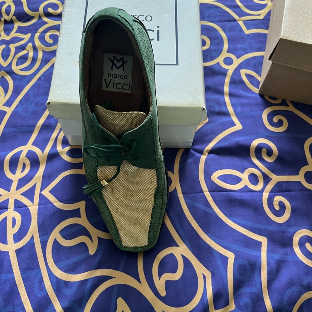 Green and Tan Marco Vicci Men’s shoe